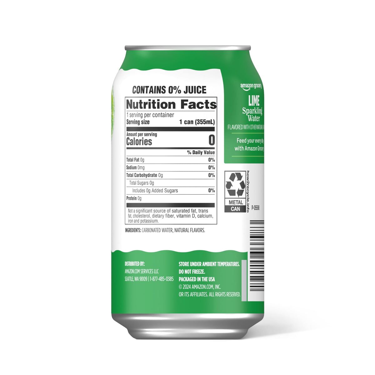 Sparkling Water Lime 12 Fl Oz 12 Cans Z855