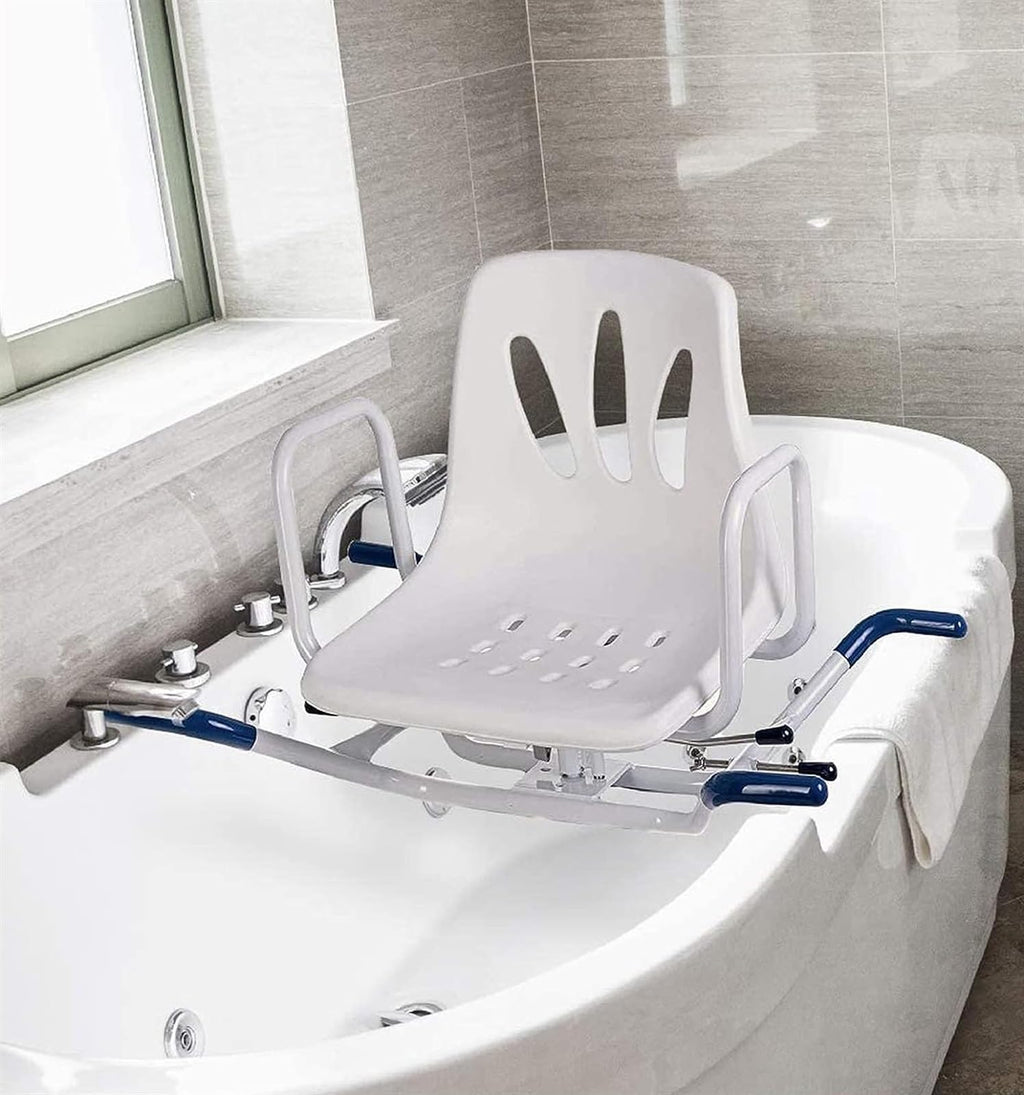 Rotating Shower Stool Seat with Arms and Back Support T91972