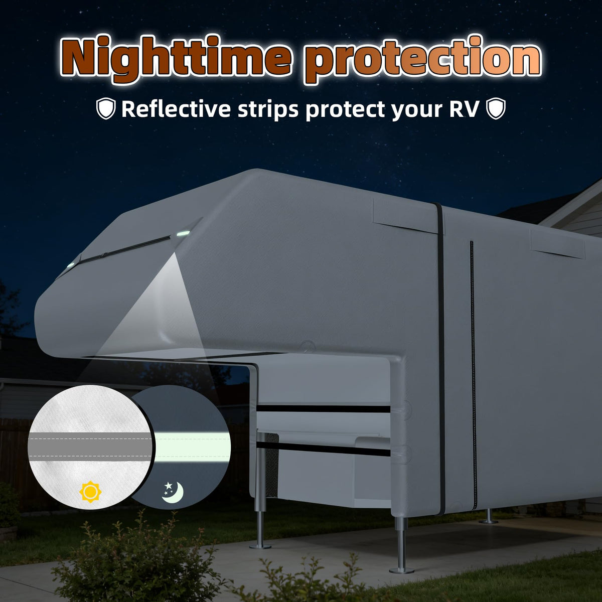 10-12ft Truck Camper Cover 300D Oxford Y274