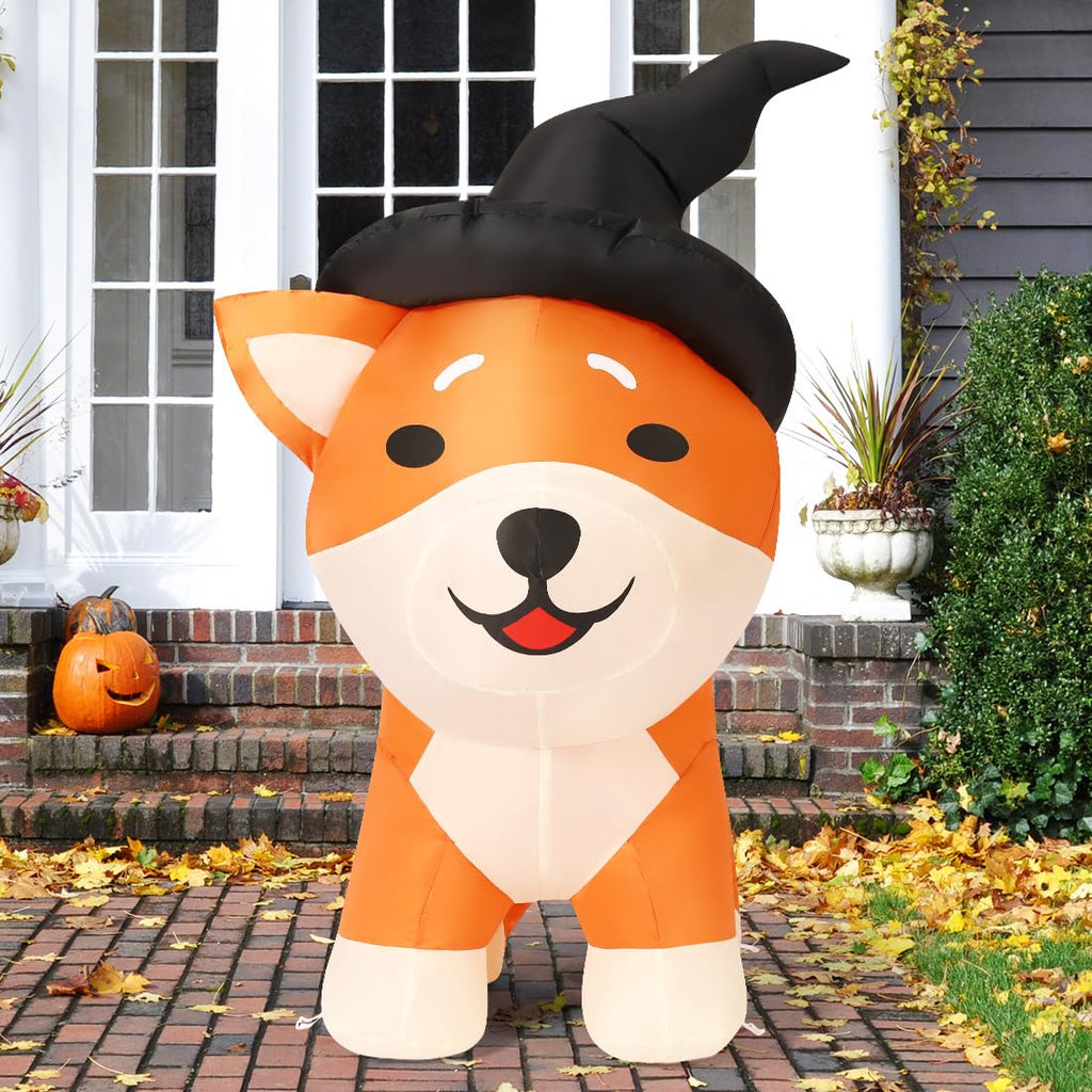 4 FT Halloween Inflatable Corgi Dog Outdoor Decorations T69412