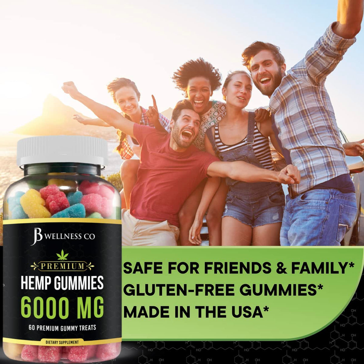 Hemp Gummies with Hemp Oil 2-Pack S996585