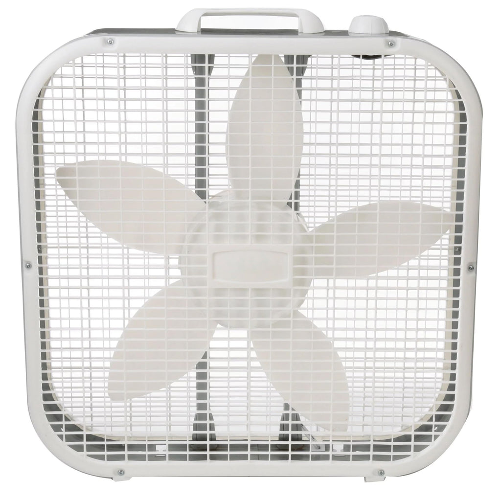 20" Weather Resistant Box Fan, 3-Speeds, White Z50223