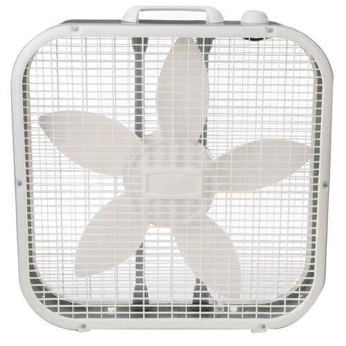 20" Weather Resistant Box Fan, 3-Speeds, White Z50223