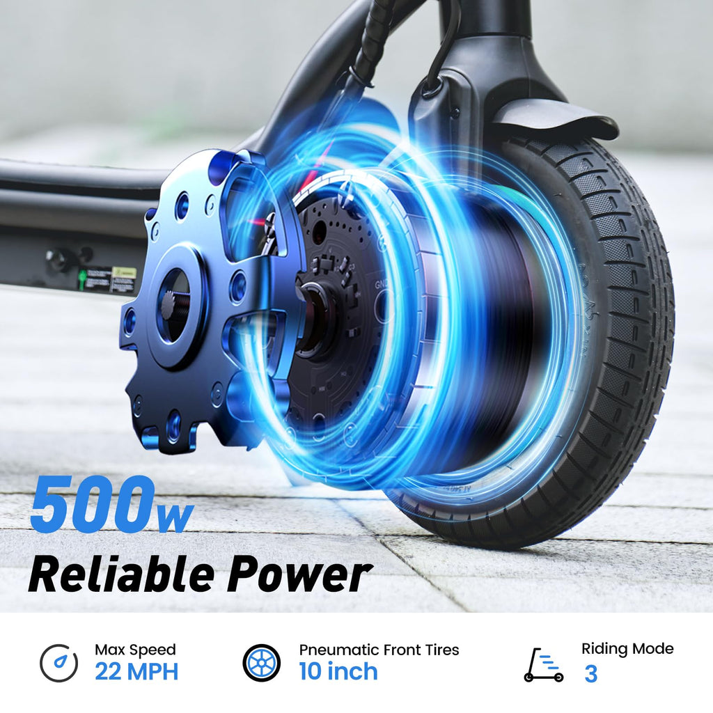 Electric Scooter, 28 Miles Range, 23 MPH Speed, 10" Tire, 1000W Motor, Foldable O35702