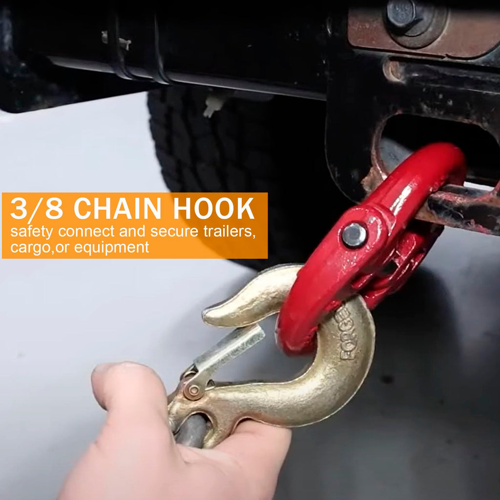 3/8 Chain Hooks with Safety Latch, 10 Pack L56283