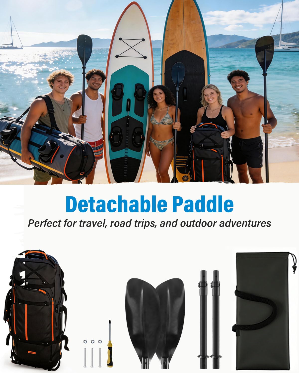 Adjustable Telescopic Kayak Paddle with Storage Bag D25087