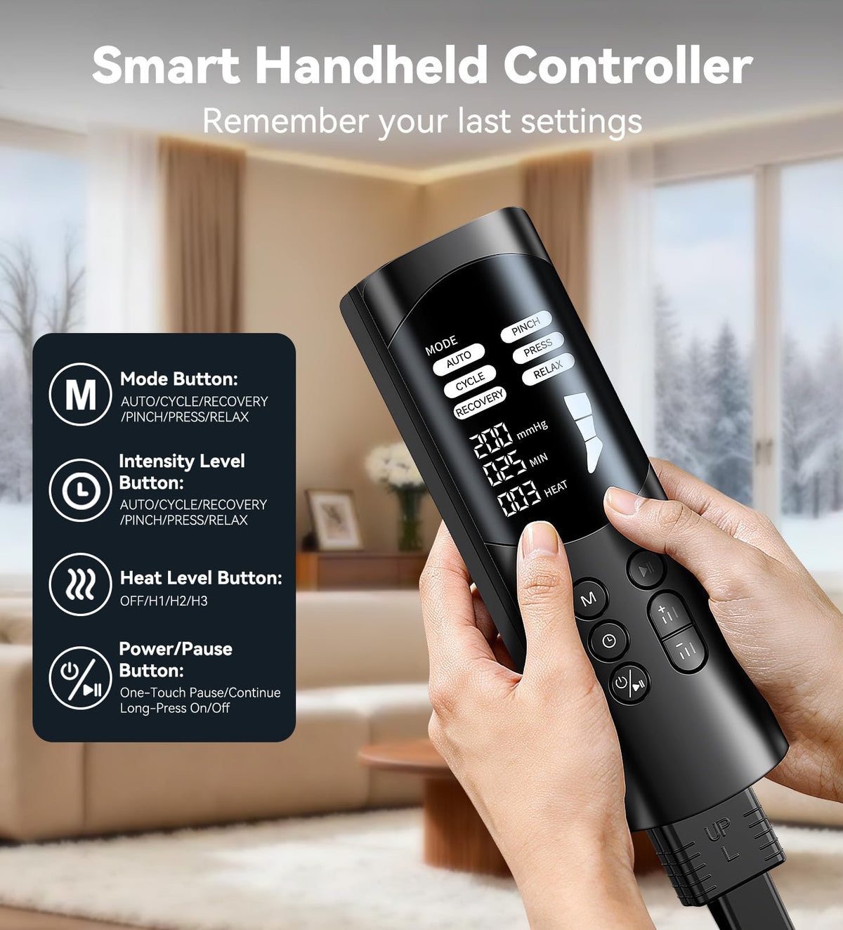 Leg Compression Massager with 3-Zone Heat T310359