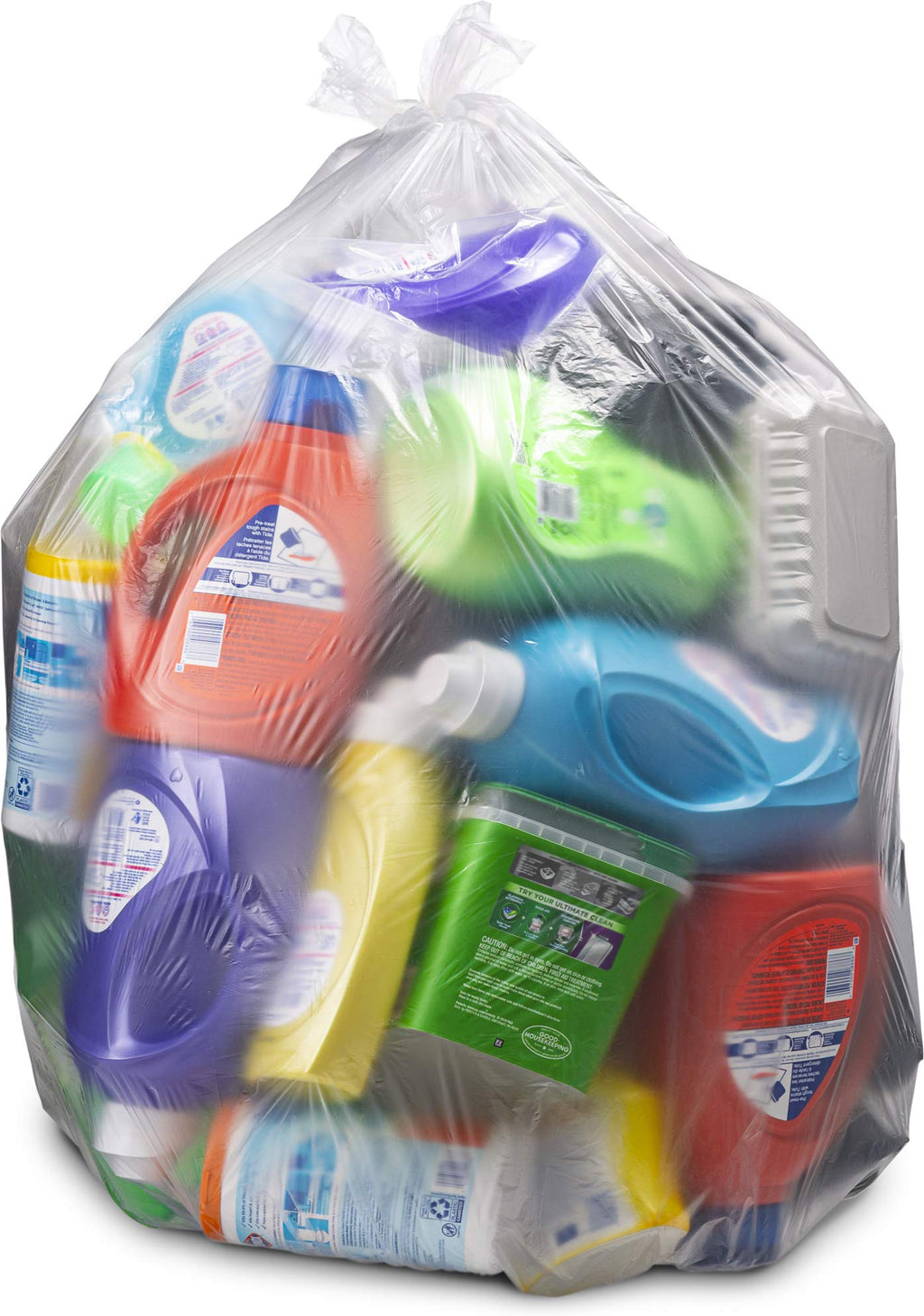 60 Gallon Heavy Duty Clear Trash Bags 150 Count A648