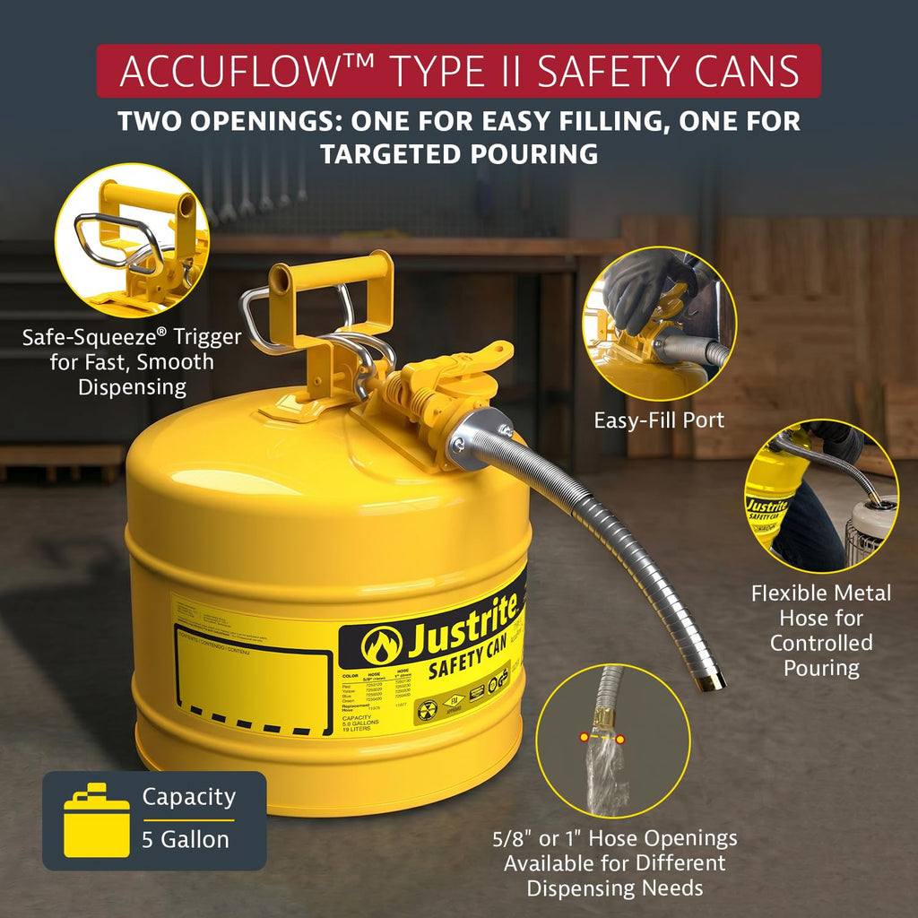 Yellow Galvanized Steel Diesel Fuel Can J299731