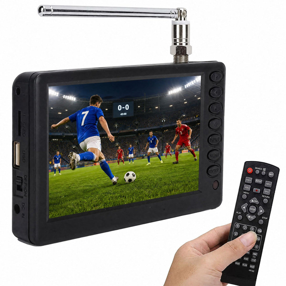 Portable 5" Digital TV with FM Radio J6215