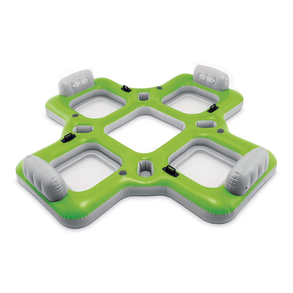 Inflatable 4 Seat PVC Pool Raft Green I2549
