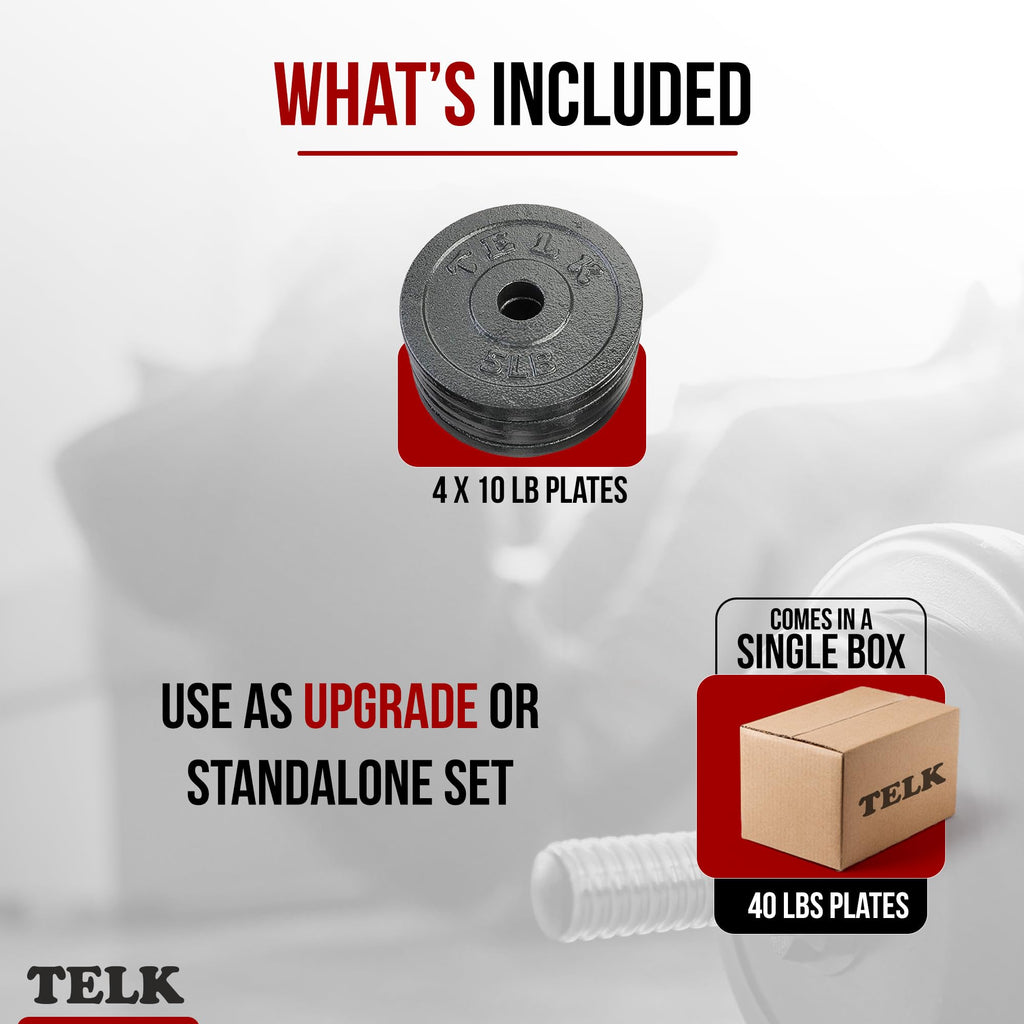 Adjustable Dumbbell Set with Cast Iron Plates I4349