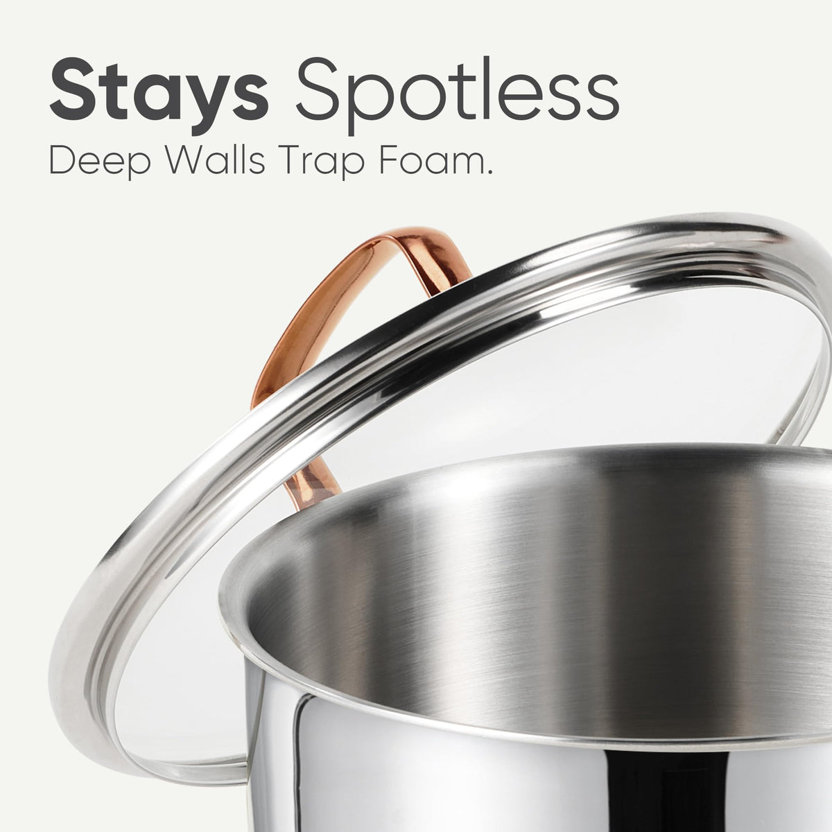 8 Qt Tri-Ply Stainless Steel Stockpot with Lid O41282
