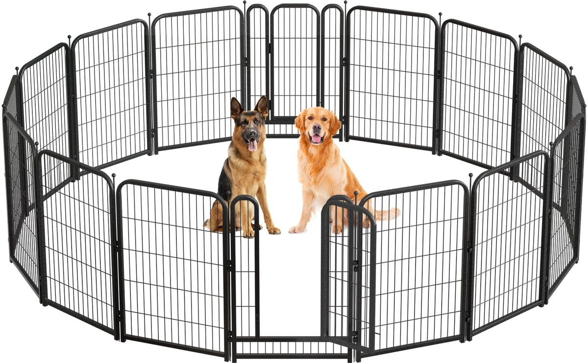 40in 16 Panels Heavy Duty Metal Dog Playpen A255