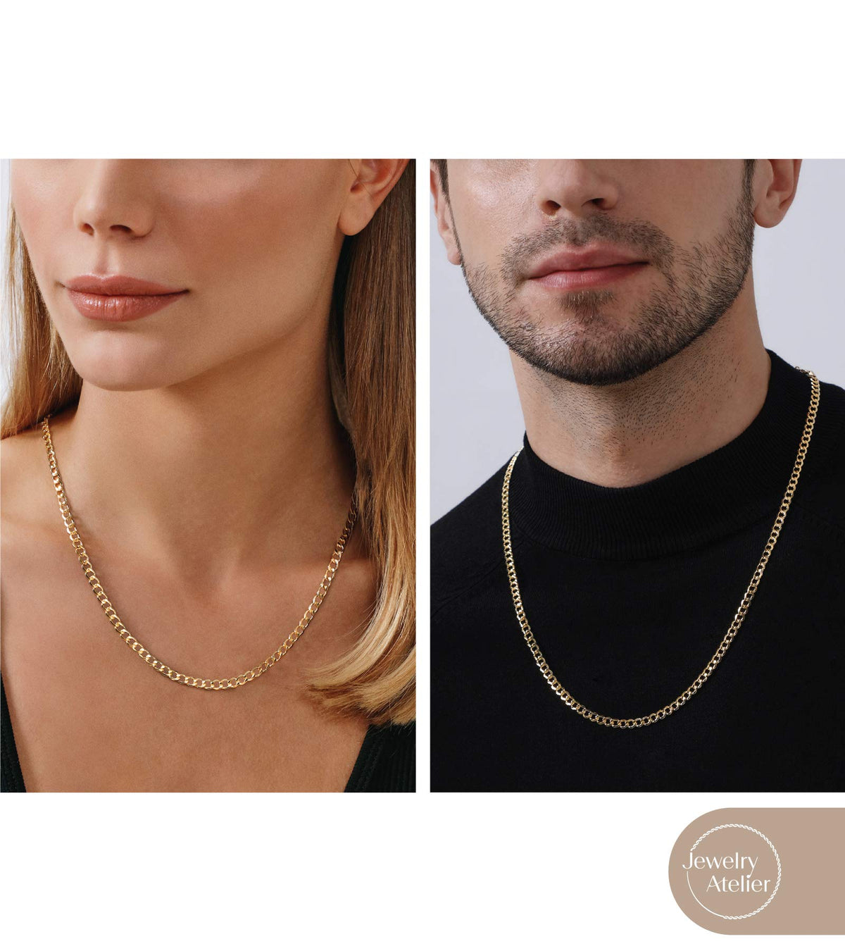 14K Yellow Gold Filled Cuban Curb Link Chain Necklace I76797