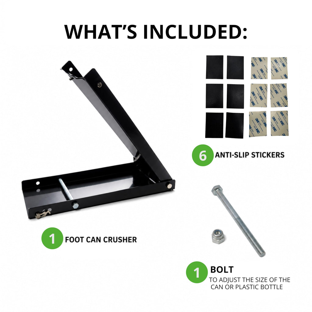 Heavy Duty Aluminum Foldable Can Crusher with Non-Slip Base P17576