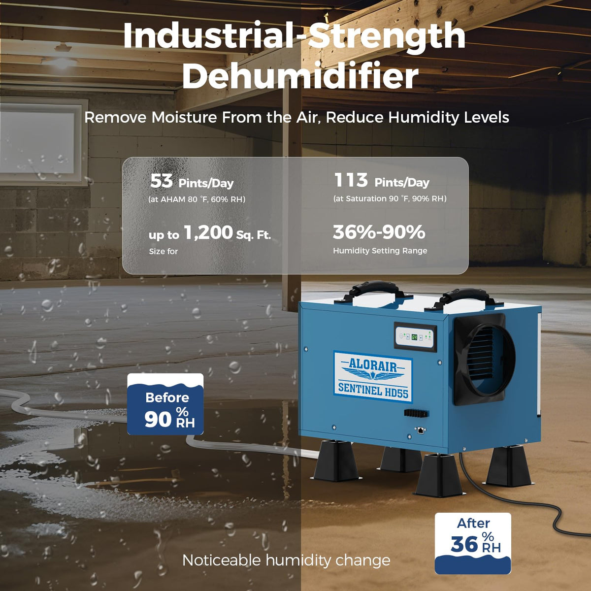 113 Pints Crawlspace Dehumidifier K38567