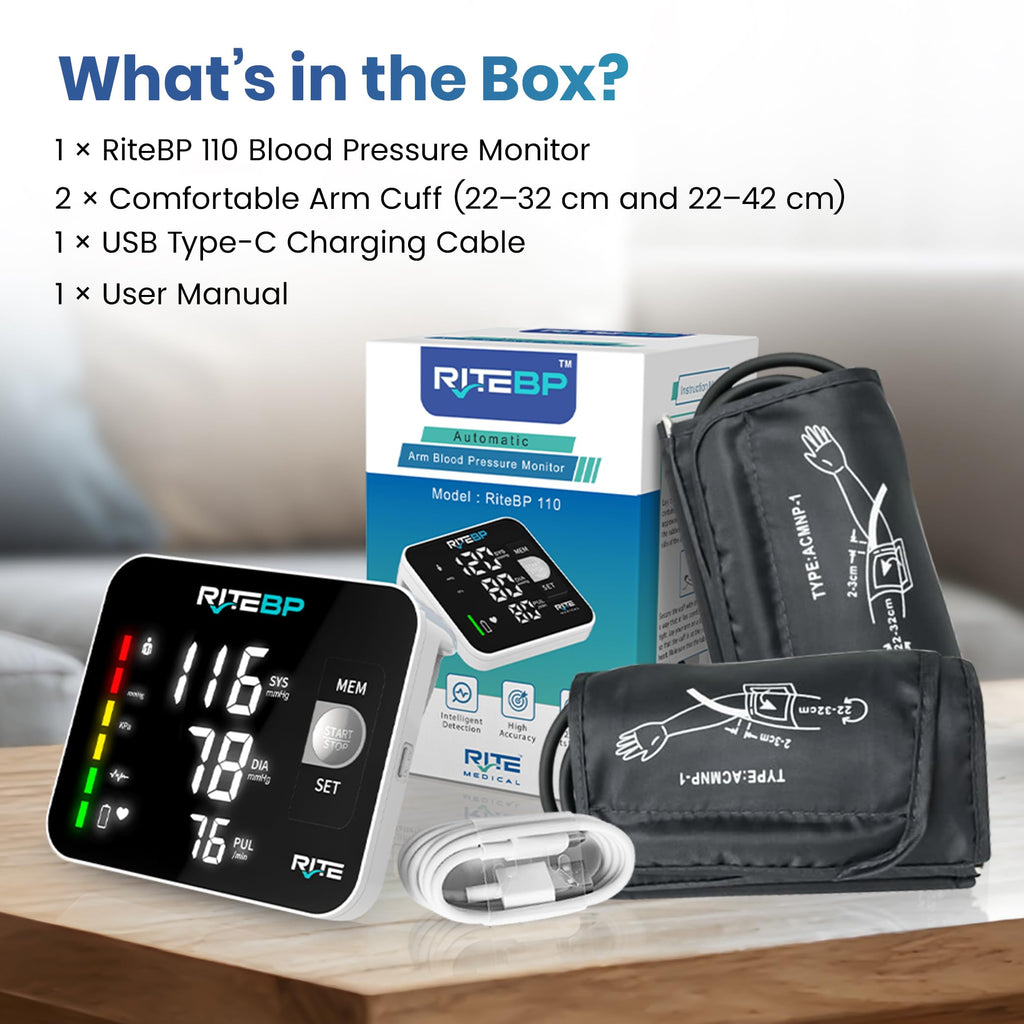 Digital Blood Pressure Monitor with 2 Large Arm Cuffs H803425