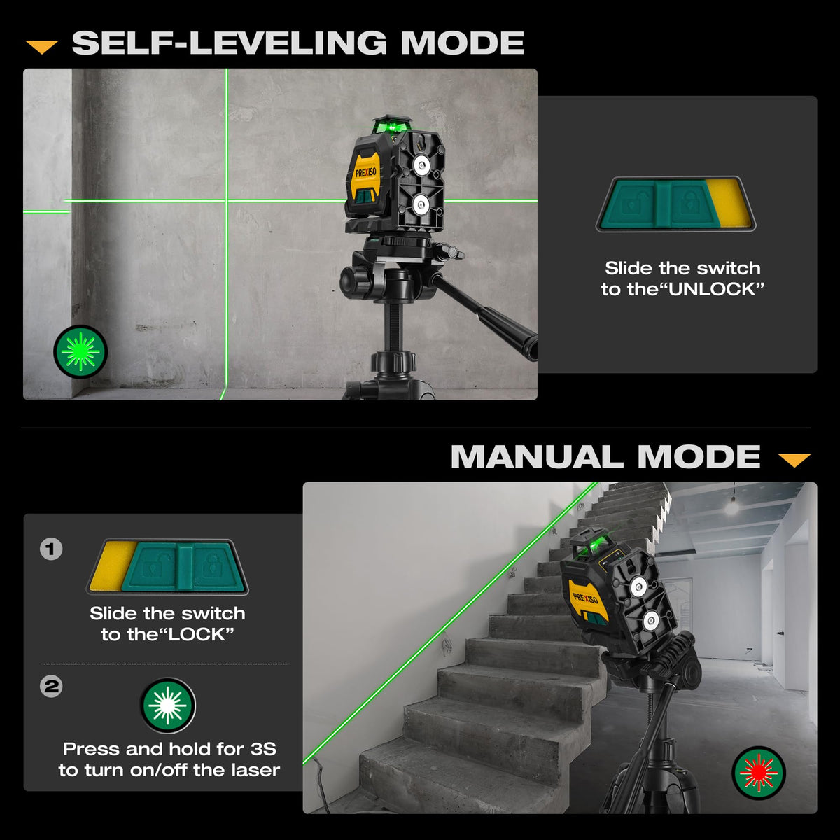 360 Laser Level with Tripod & 2 Plumb Dots W4540