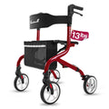 Lightweight Foldable Rollator Walker with Seat and 8" Rubber Wheels E96066