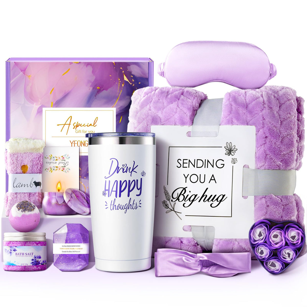 Flannel Blanket Spa Care Package Y9138