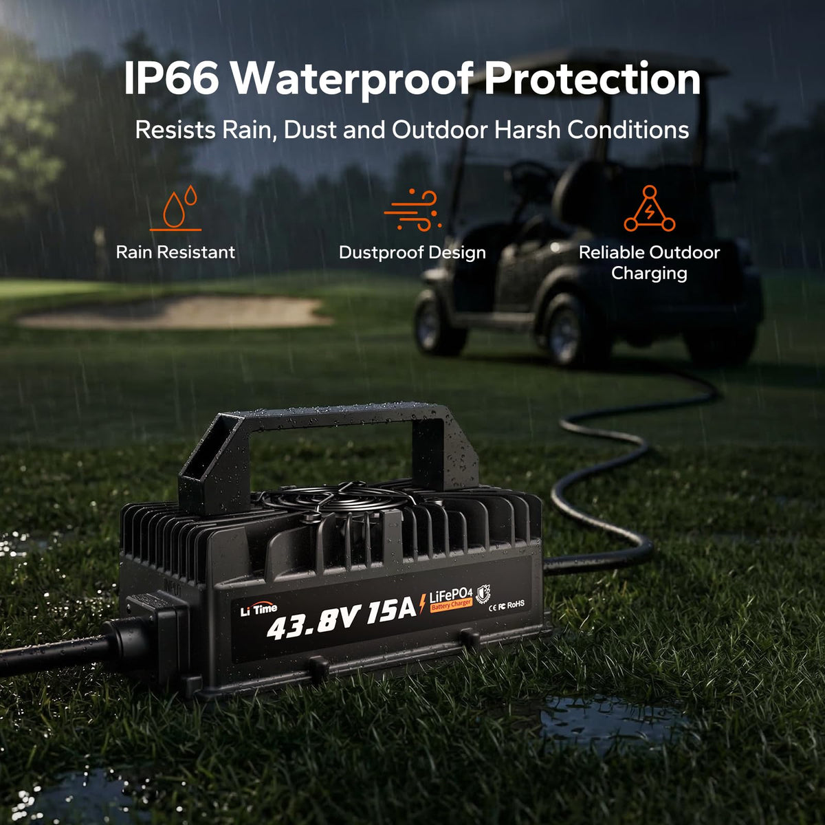 36V 15A Lithium Battery Charger IP66 Waterproof L5455