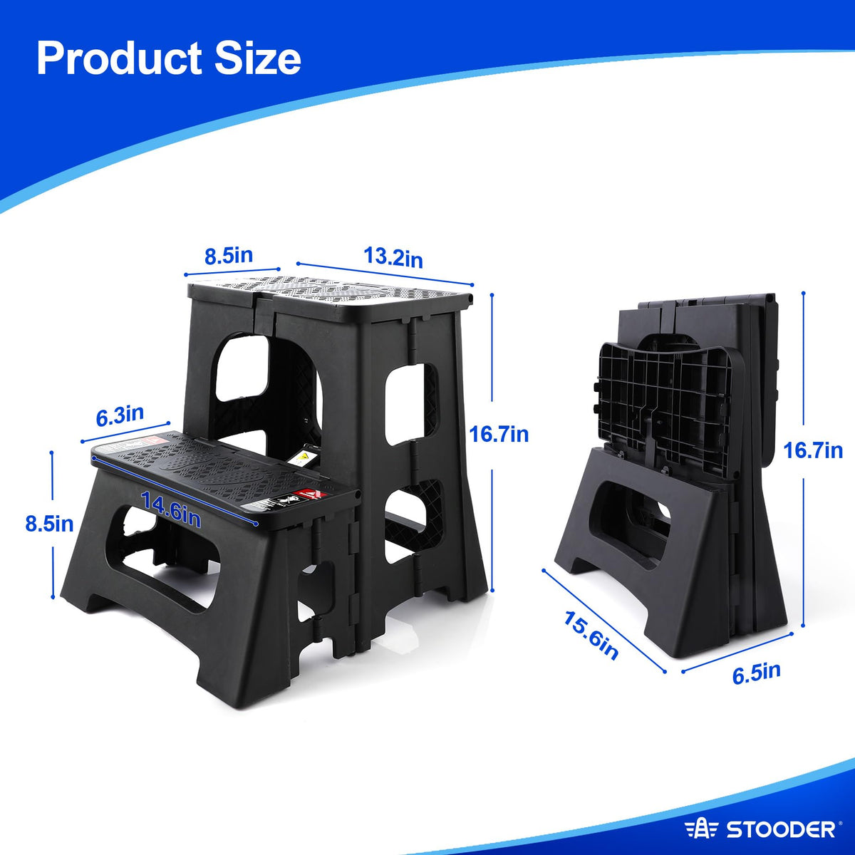 Folding 2-Step Non-Slip Step Stool U742