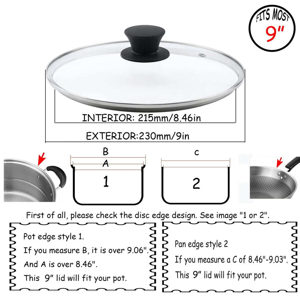 Universal Glass Pot Lid, 9 inch/23cm L74516