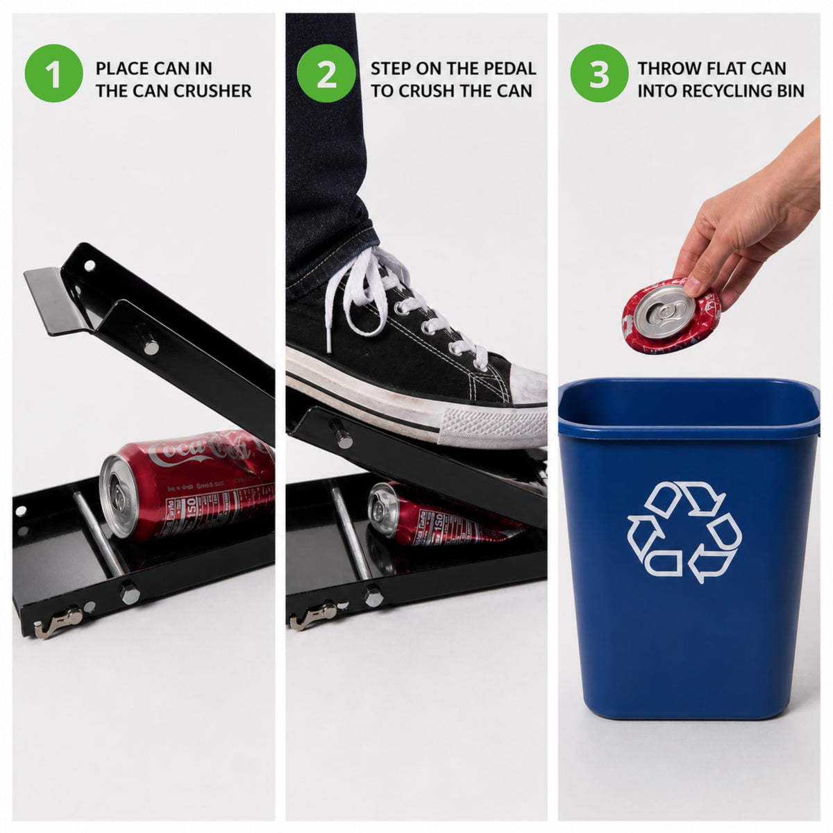 Heavy Duty Aluminum Foldable Can Crusher with Non-Slip Base P17576