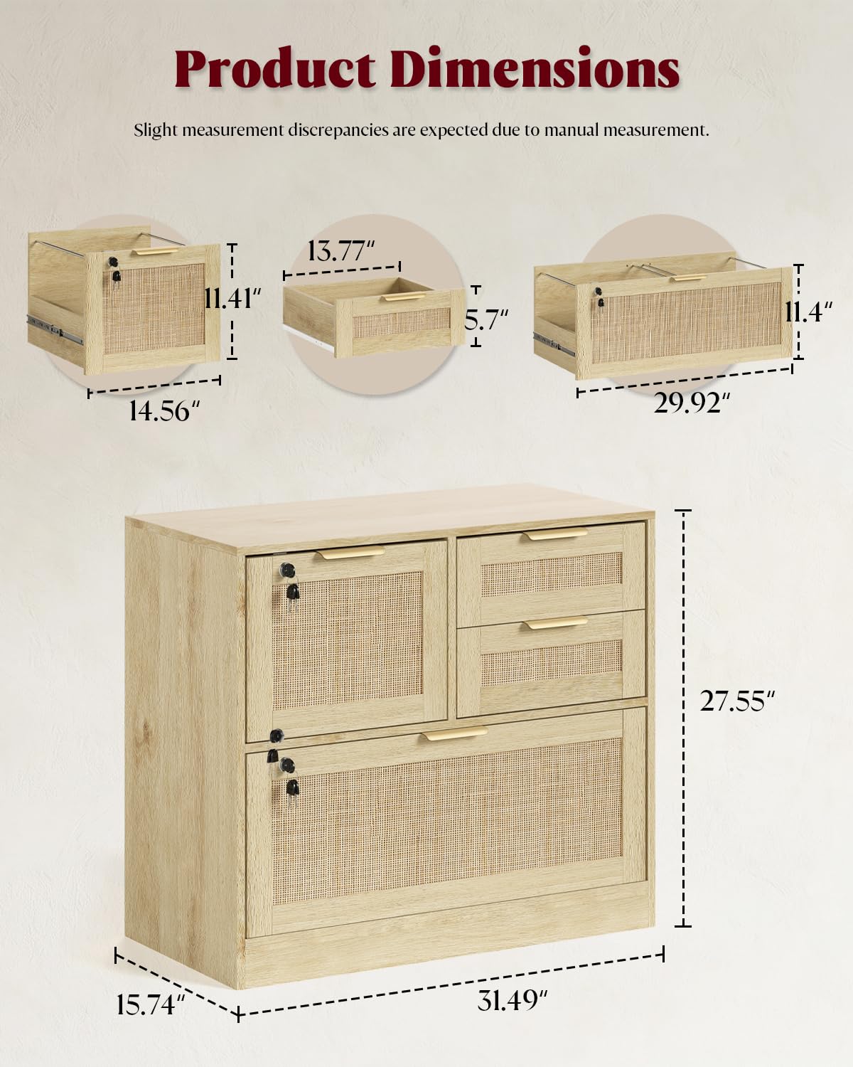 4 Drawer File Cabinet with Lock P386