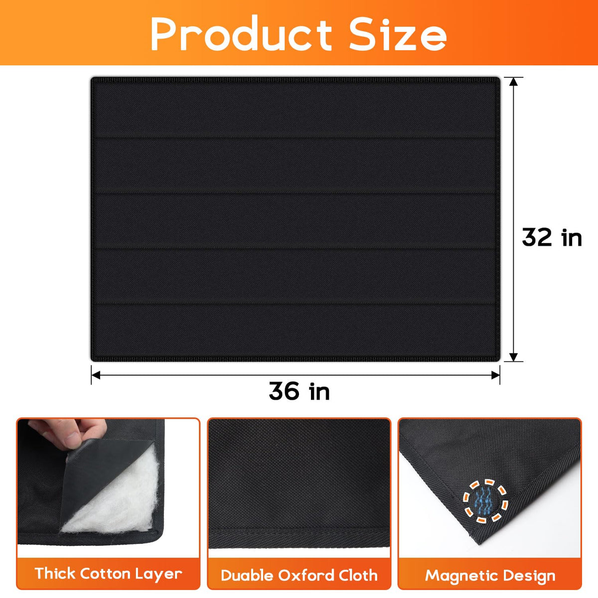 Magnetic Fireplace Cover Oxford Indoor Draft Stopper X7169