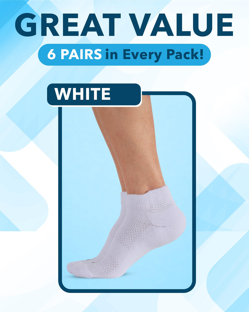 Viscose Bamboo Diabetic Socks 6 Pairs P1700