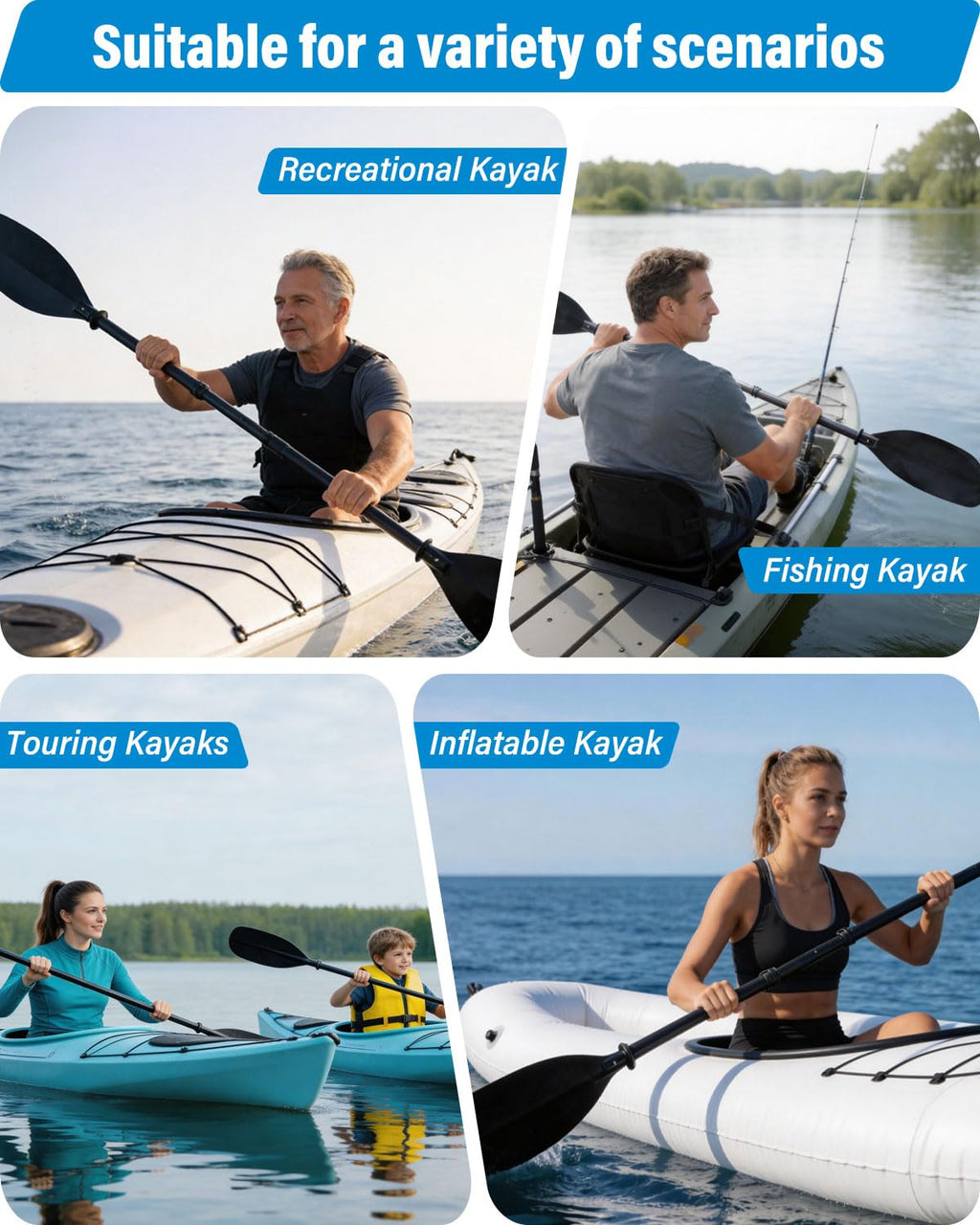 Adjustable Telescopic Kayak Paddle with Storage Bag D25087