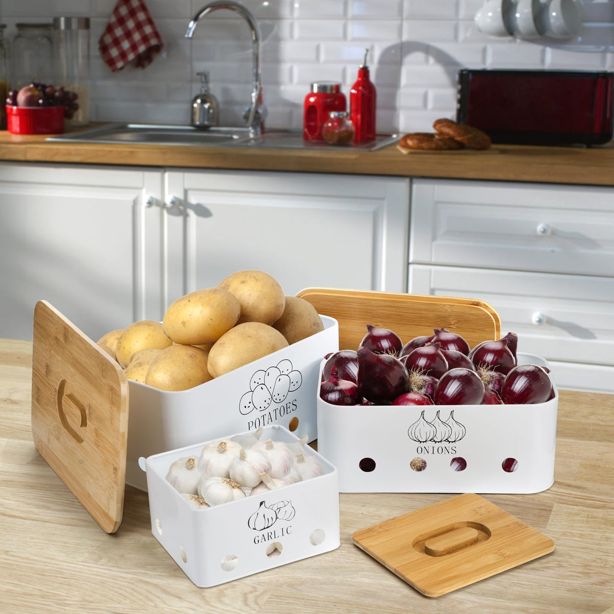 3 Pack Potato Onion Garlic Storage Set O42251