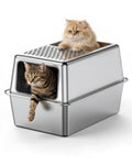 Stainless Steel Enclosed Cat Litter Box with Lid L98988