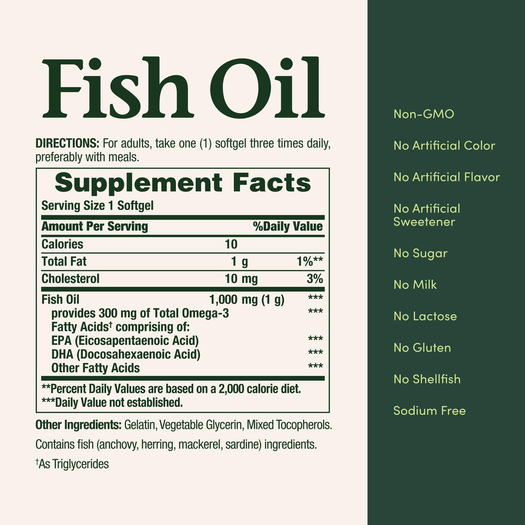 Fish Oil 1000mg 145 Count M456