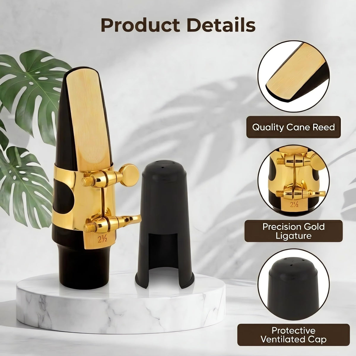Alto Saxophone Mouthpiece with Ligature, Reed & Cap Z418