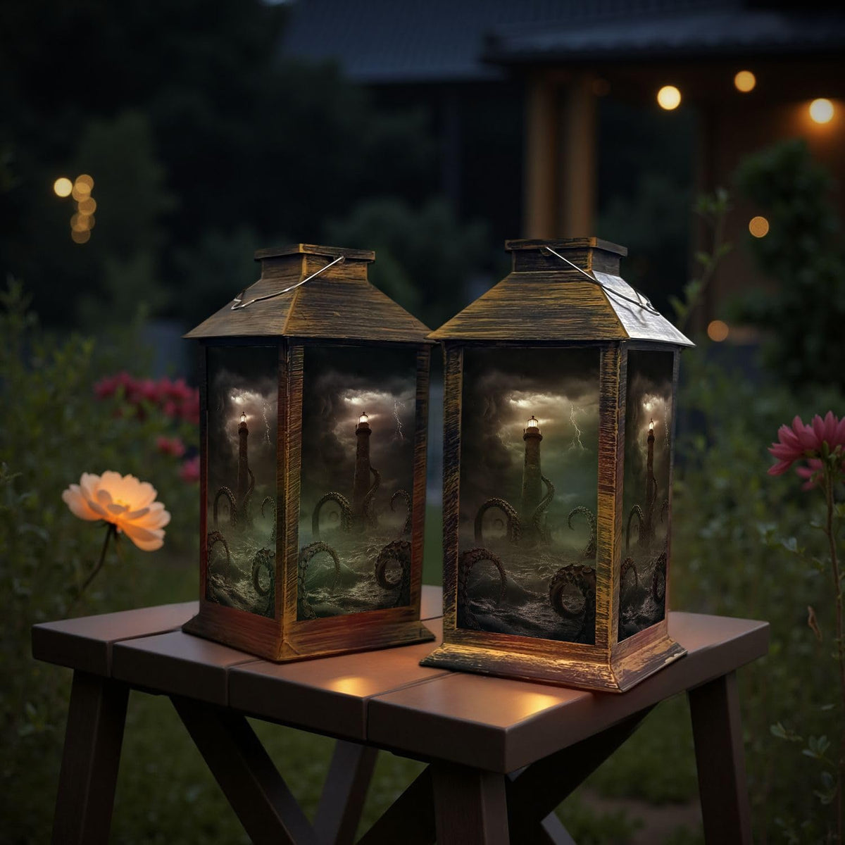 Waterproof Solar Powered Outdoor Hanging Lantern Q34446