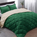 Forest Green King Size Reversible Down Alternative Comforter Set P454