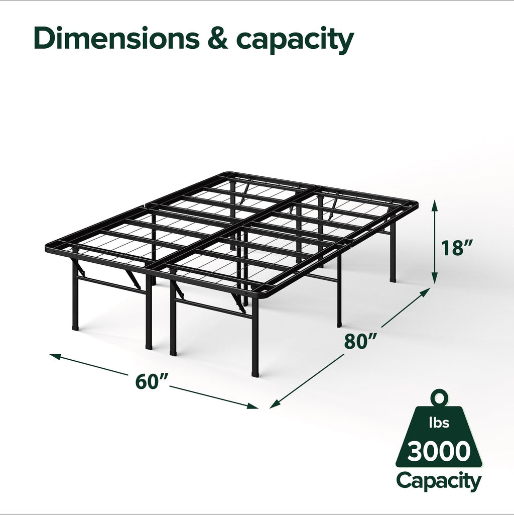 Queen Black Platform Bed Frame U8095
