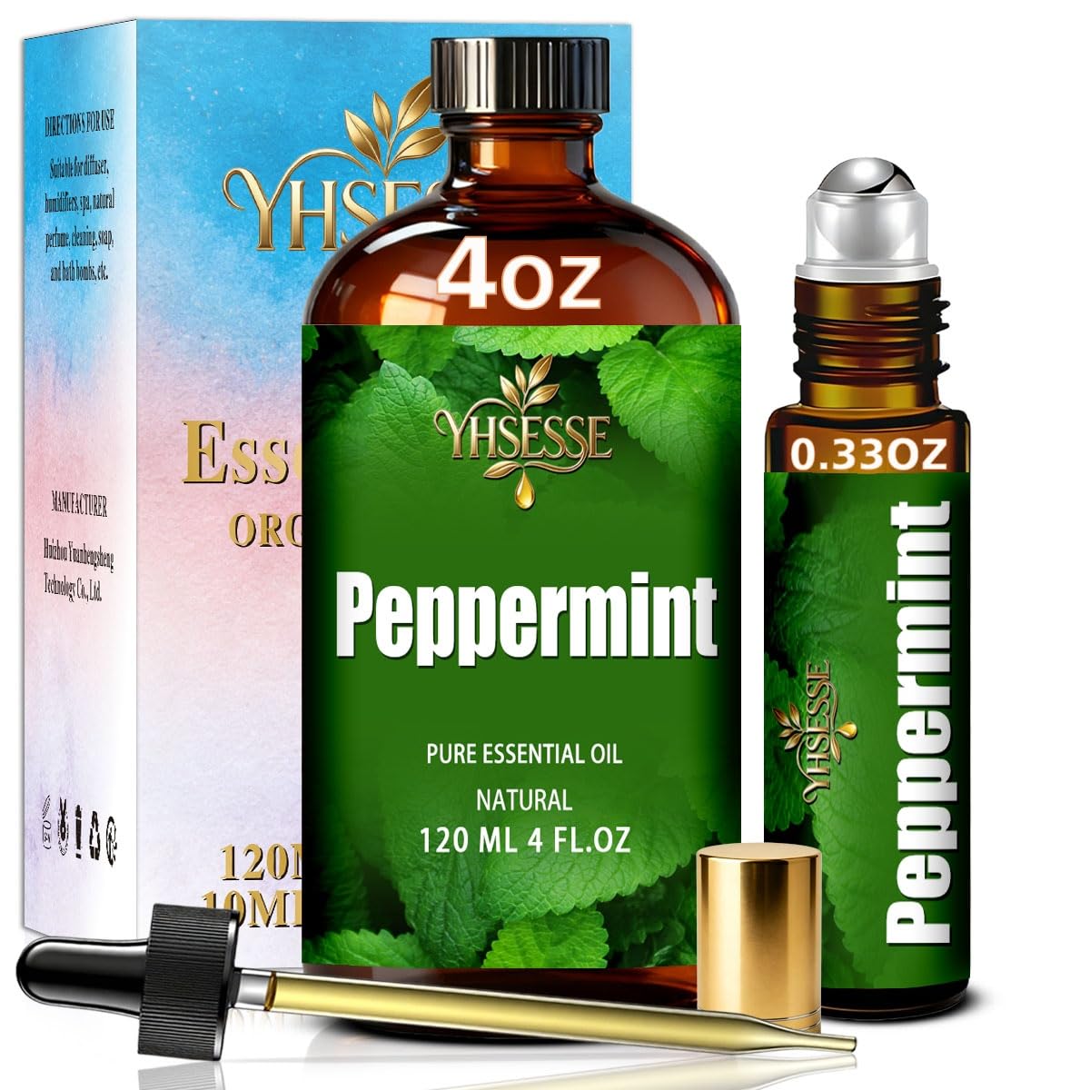Peppermint and Lavender Essential Oil 4 Fl Oz and 16 Fl Oz V20582