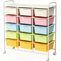 15 Drawer Rolling Storage Cart with Wheels O548941