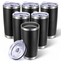 6 Pack 20oz Stainless Steel Insulated Tumbler with Lid O417