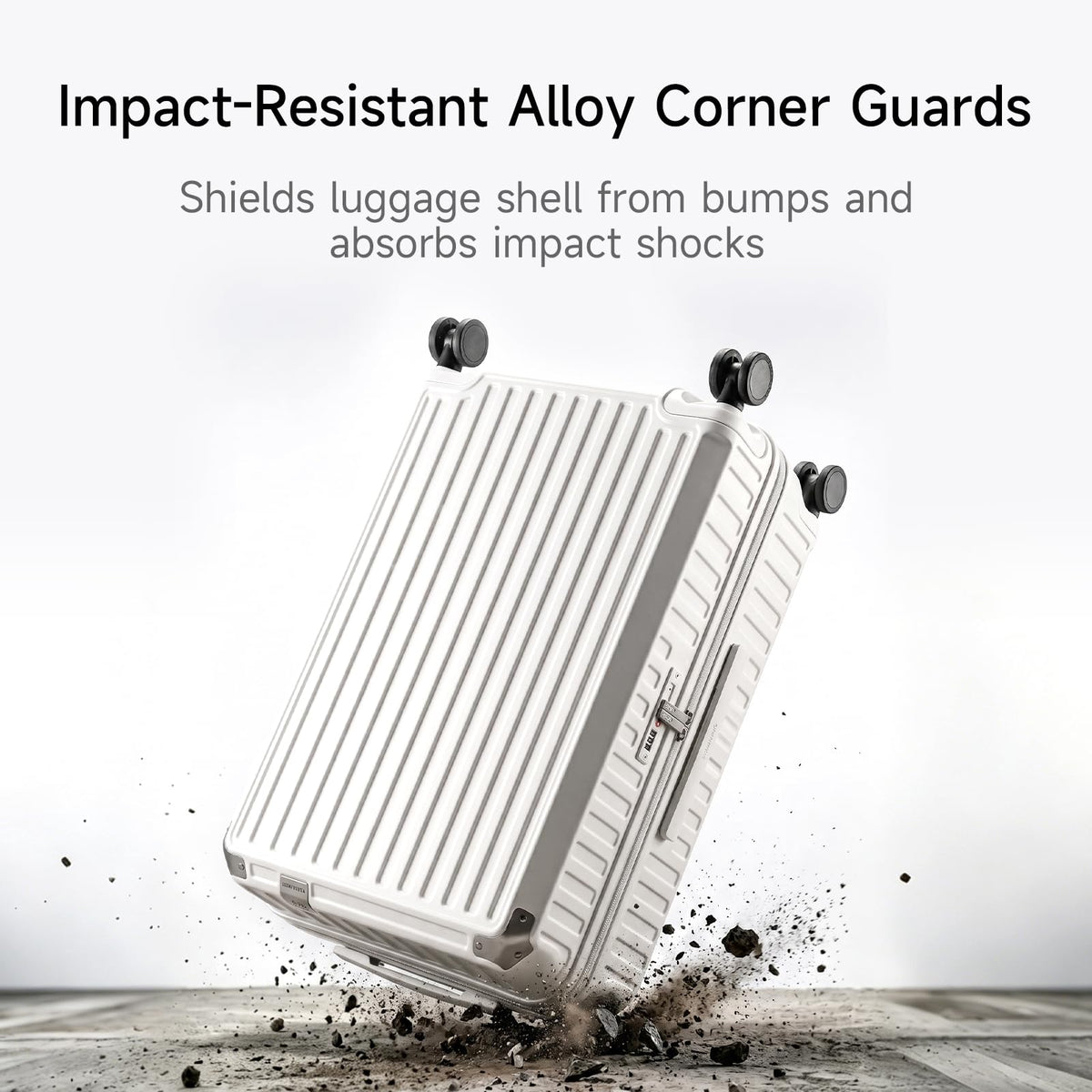 20 inch White Hardside Carry on Luggage with Spinner Wheel E783