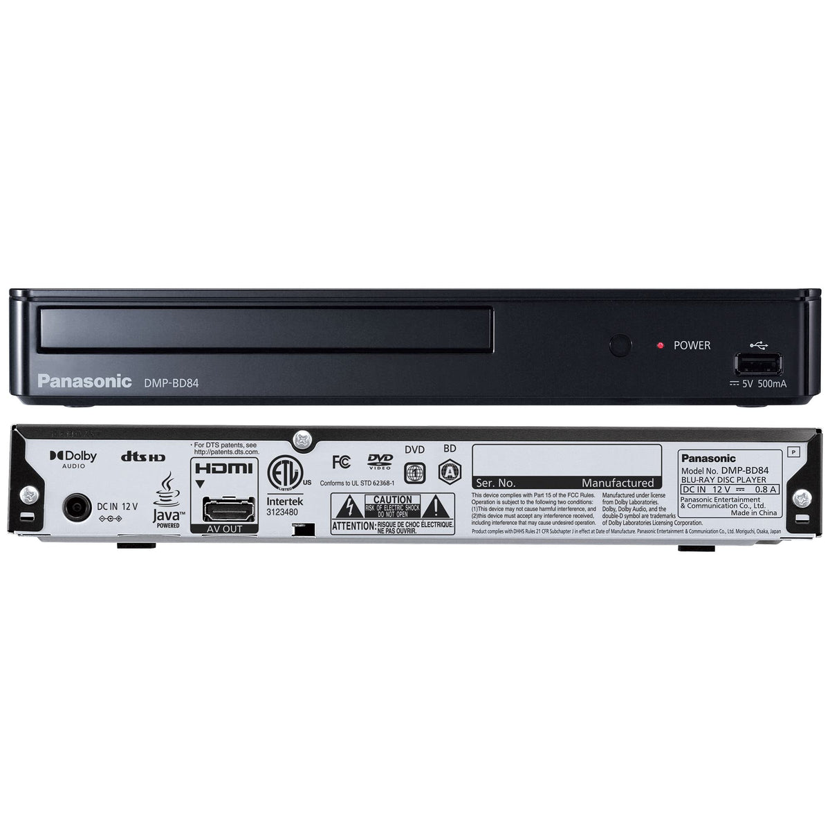 Black Blu-Ray DVD Player J71387