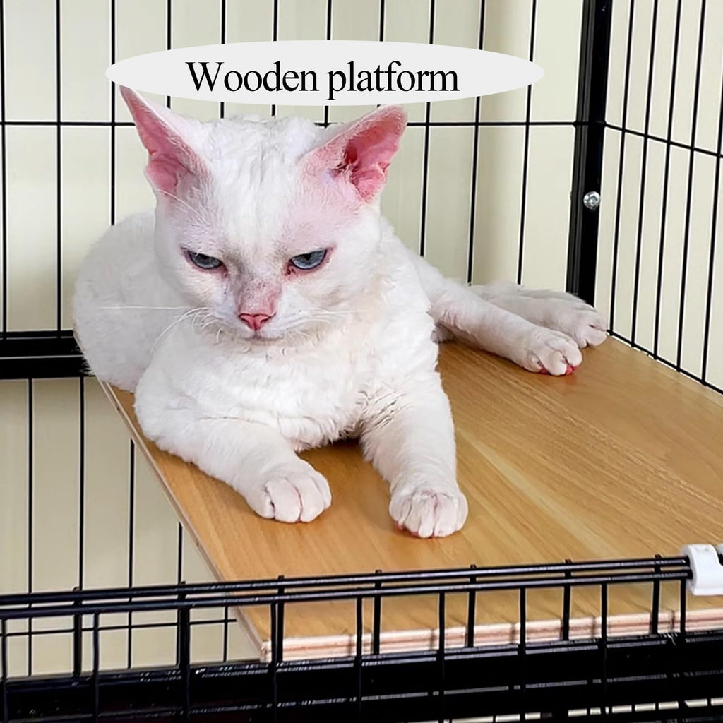 Indoor Cat House with Litter Box Enclosure with Wheels E54079