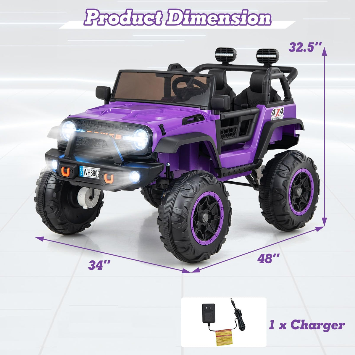 24V 2 Seater Kids' Electric Vehicle Truck with Remote Control J947428