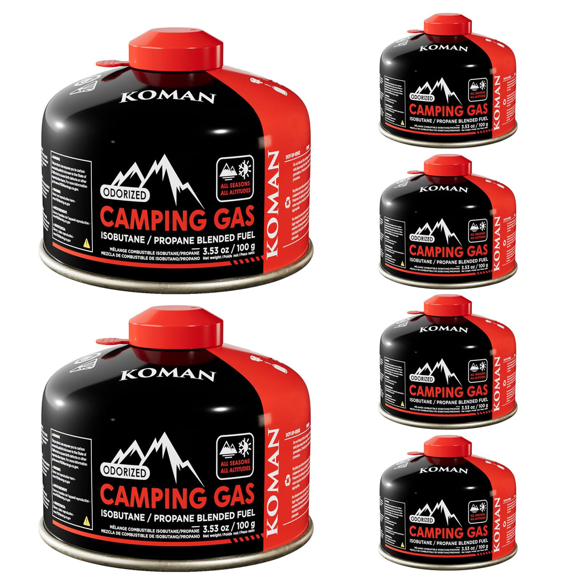 230 Gram Isobutane Butane Propane Camping Fuel Canister Pack of 6 E819