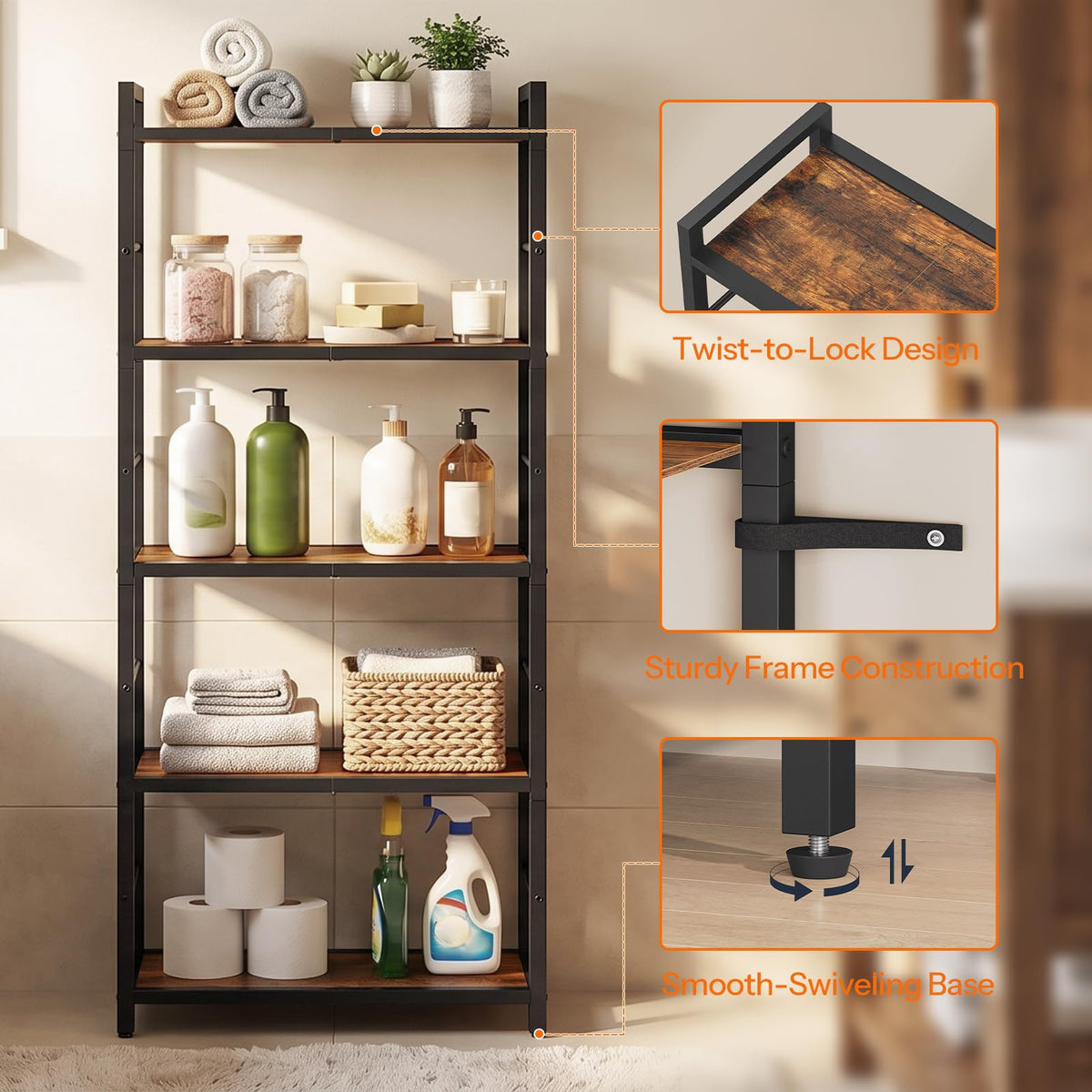 5-Tier Bookshelf Z5113
