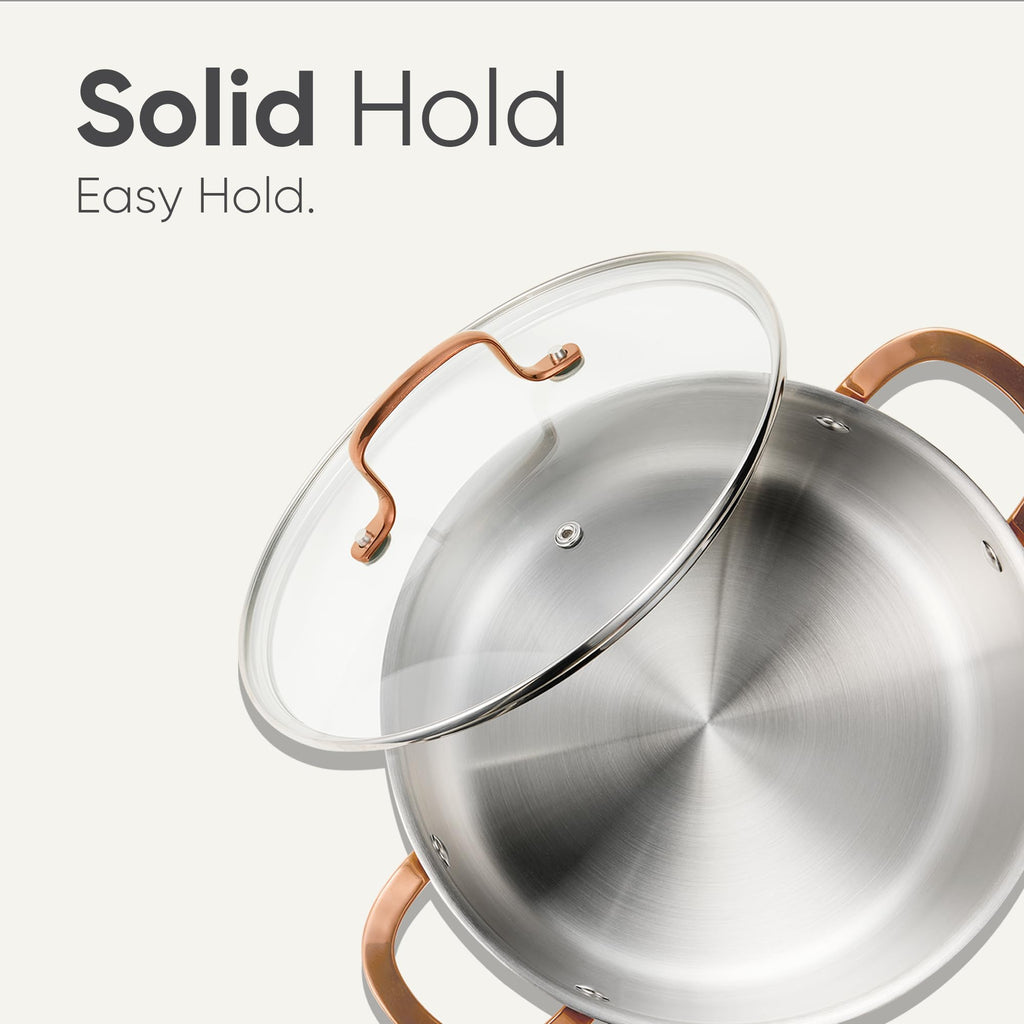 8 Qt Tri-Ply Stainless Steel Stockpot with Lid O41282